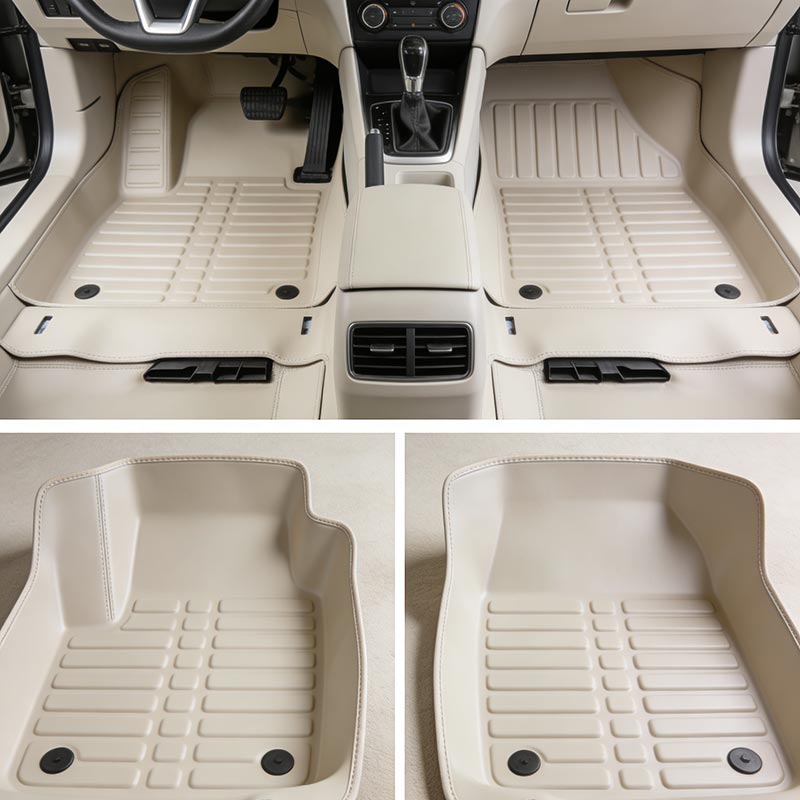 Gemakkelijk schoon te maken autovloermattenset